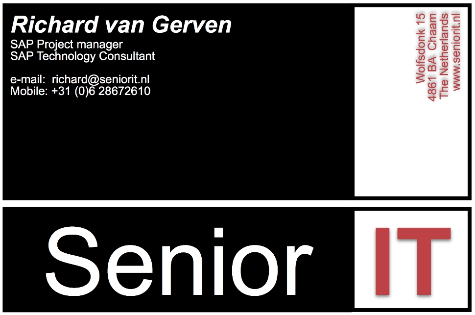 Richard van Gerven,          +31 (0)6 286 726 10, SeniorIT BV